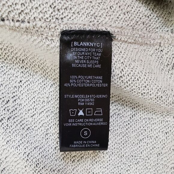 BlankNYC Drape Front Jacket with Faux Leather - Picture 14 of 15